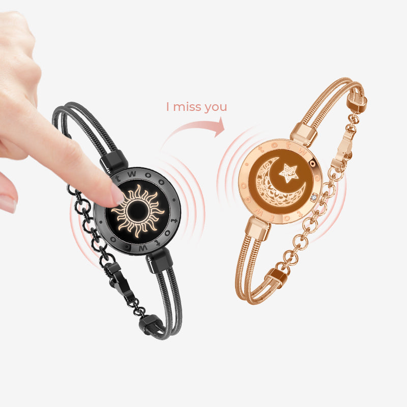 Totwoo Sun & Moon Touch Bracelets Smart Long-Distance Jewelry Set