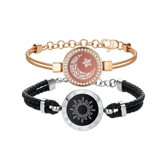 Sun & Moon Touch Bracelets (Snake Chain + Braided Cord)