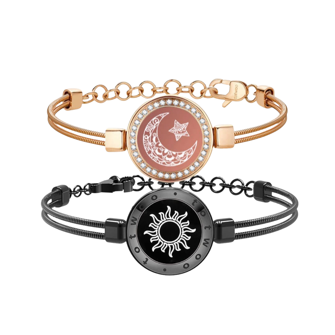 Totwoo Sun & Moon Touch Bracelets Smart Long-Distance Jewelry Set