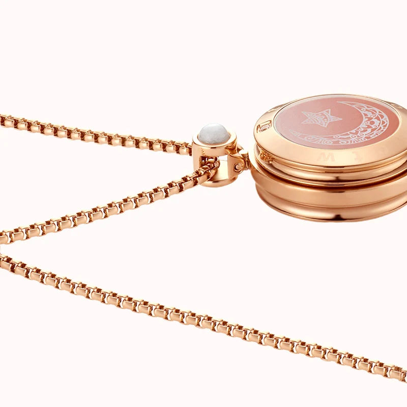 Sun & Moon Touch Necklaces (Black + Rose Gold)