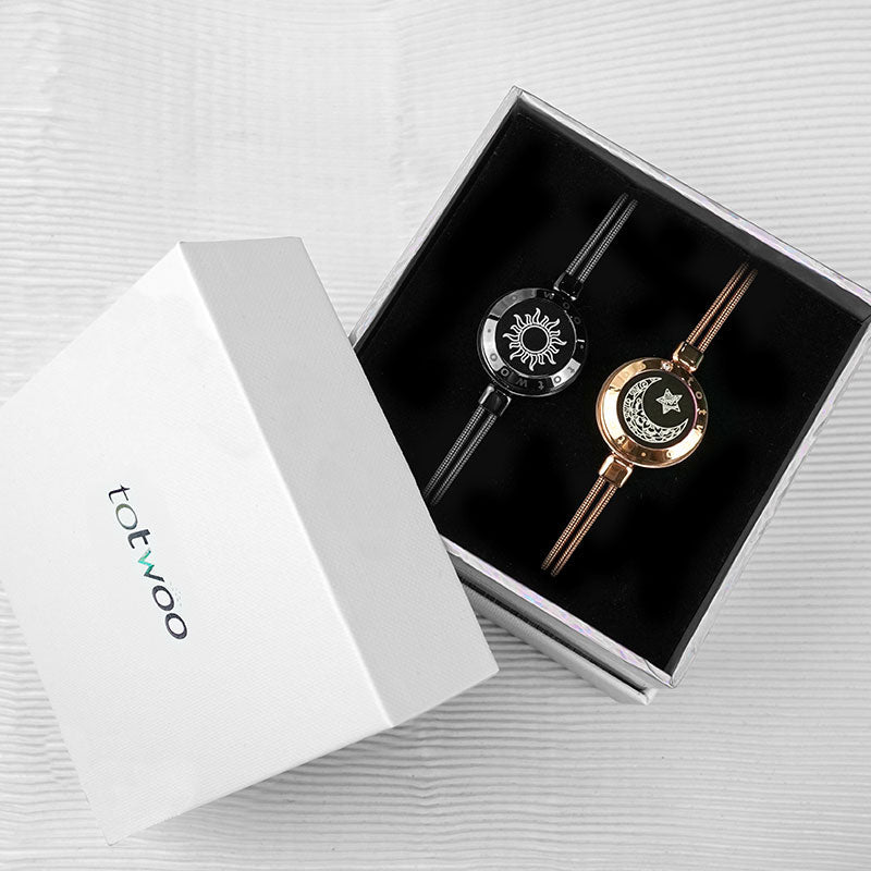 Totwoo Sun & Moon Touch Bracelets Smart Long-Distance Jewelry Set