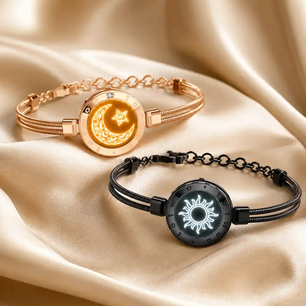 Totwoo Sun & Moon Touch Bracelets Smart Long-Distance Jewelry Set